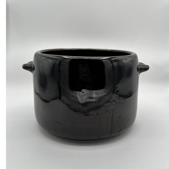 Dark Brown/Black Vintage Ceramic Bean Crock - Picture 1 of 5